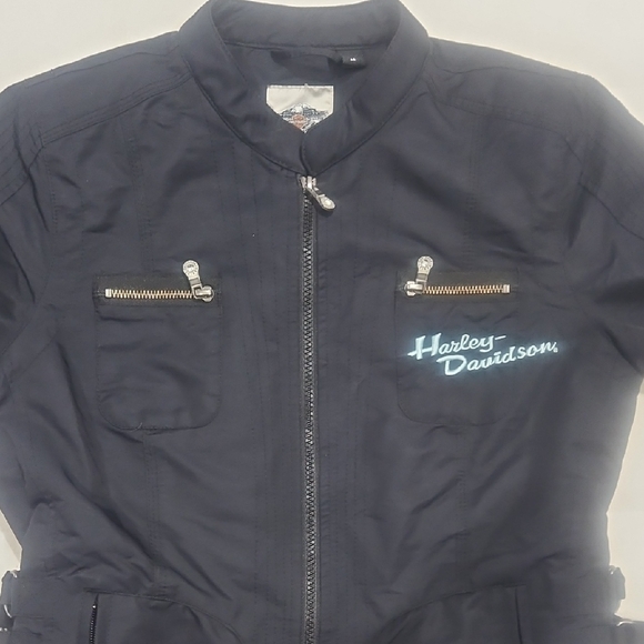 Harley-Davidson Black and Yellow Graphic Bomber Jacket - Picture 16 of 16